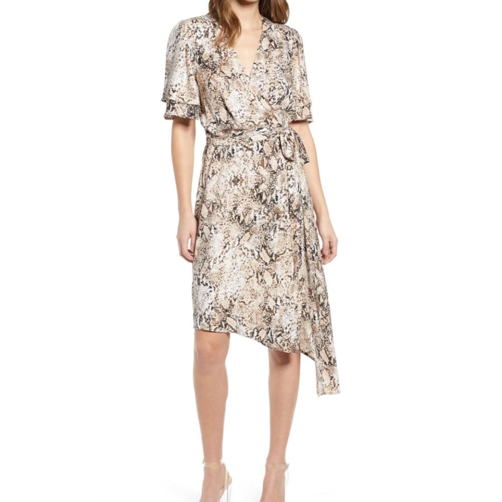 Leith | NWT snakeskin wrap dress size Medium